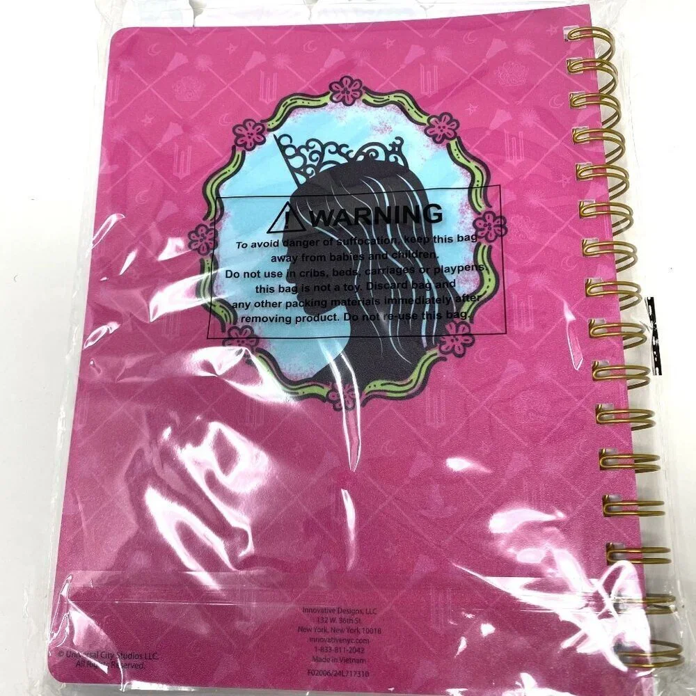Wicked The Movie Pink Glinda 96 Page Spiral Tab Journal 8.25